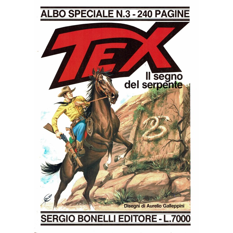 Texone Tex speciale n. 3 il segno del serpente di Galep ed. Bonelli FU01