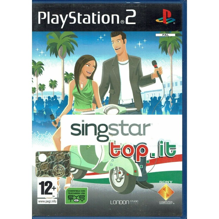 Videogioco Playstation 2 SINGSTAR TOP.IT PS2  PAL ITA 12+ libretto
