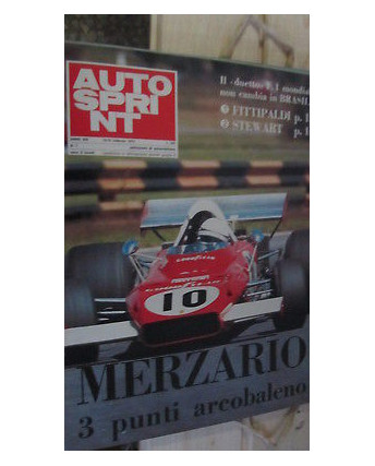 Auto Sprint n.  7 del 1973: Fittipaldi Stewart Merzario FF03