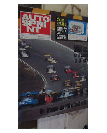 Auto Sprint n. 12 del 1973: Con poster regalo guida mondiale Marche '73 FF03