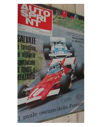 Auto Sprint n. 29 del 1970: Il male oscuro della Ferrari Rindt Merzario FF03