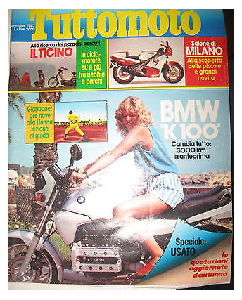 TUTTOMOTO N. 11 Novembre 1983 BMW K100 Honda    