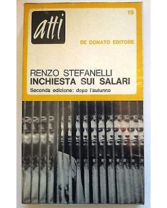 Renzo Stefanelli: Inchiesta sui salari ed. De Donato [RS] A40