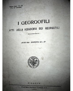 I Georgofili: Atti della Accademia dei Georgofili  Ed Fratelli Parenti [RS] A27 