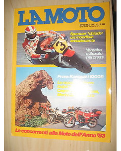LA MOTO N. 10 Anno IX Ottobre 1983 Yamaha Suzuki Kawasaki 1000R 