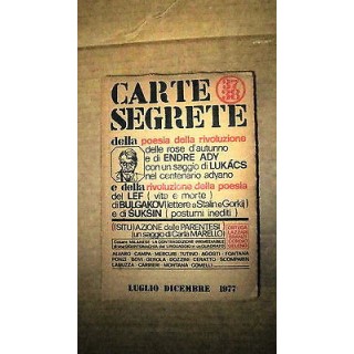 Alvaro, Campa, Mercuri: Carte segrete della poesia Ed. Carte segret...