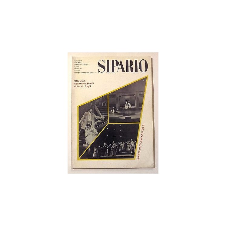 Sipario n. 344 gen. '75 - 'Crudele Intromissione' B. Cagli - La Sca...