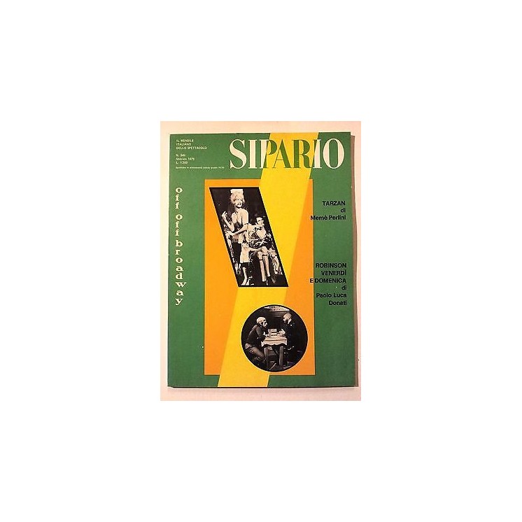 Sipario n. 345 feb.'75 - Memè Perlini - Paolo Luca Donati - FF11  5...