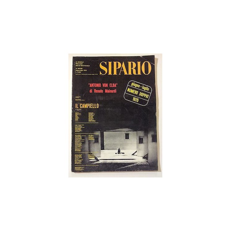 Sipario n. 349-50 giu./lug. '75 'Antonio Von Elba' Mainardi - Il Ca...