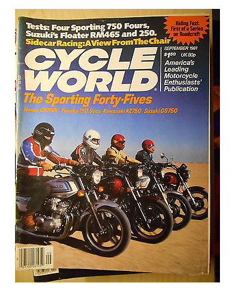 Cycle World: Suzuki's Floater RM465 e 250 Honda CB750F  Rivista americana FF04