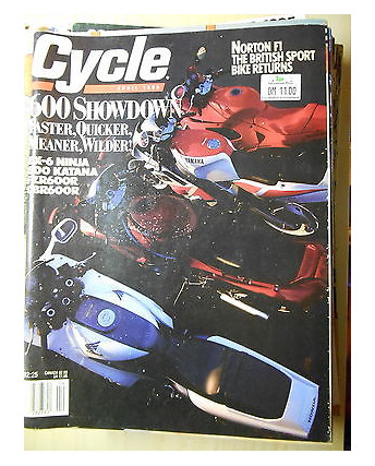 Cycle: ZX-6 Ninja- 600 Katana- FZR600R- CBR600R Rivista americana FF04