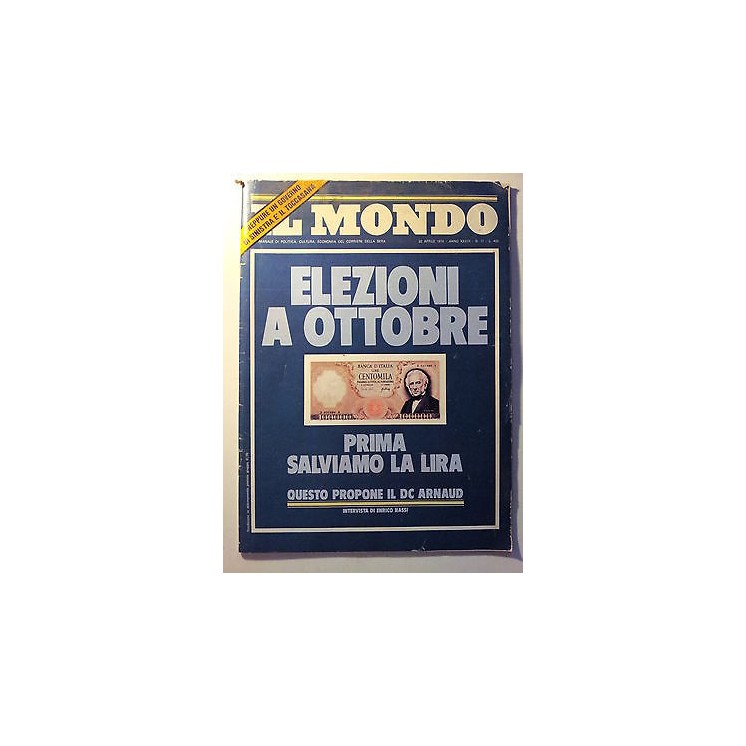 Il Mondo n. 17 22 apr 1976 * Elezioni - Salviamo la Lira - Enrico N...