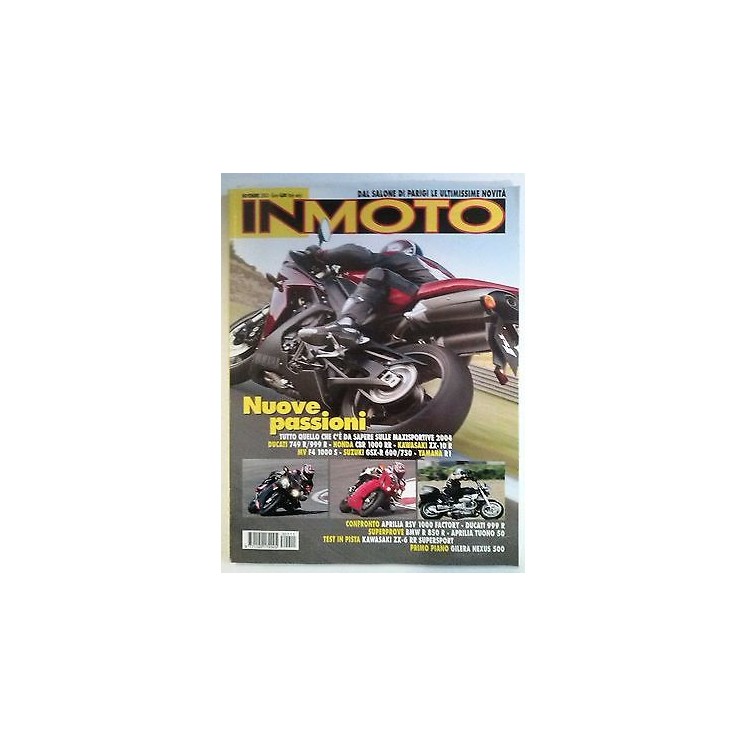 In Moto N. 11 Novembre 2003:Aprilia SV 1000 Factory - Ducati 999 R ...