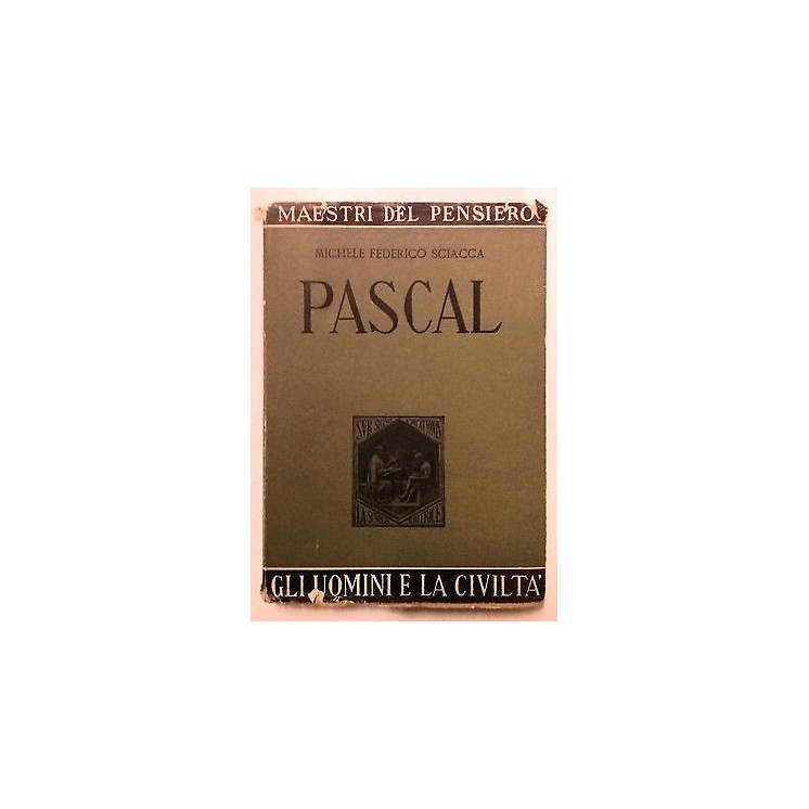 M. F. Sciacca: Pascal Ed. La Scuola Brescia A08  4,20€