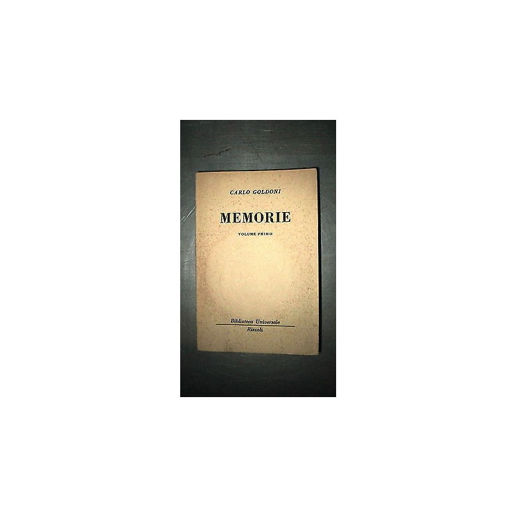 Carlo Goldoni: Memorie Vol I Biblioteca Universale Rizzoli [RS] A51...