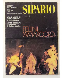 Sipario n. 324 mag.'73 - 'Amarcord' Fellini - Enzo Siciliano - G. Vasilicò FF11