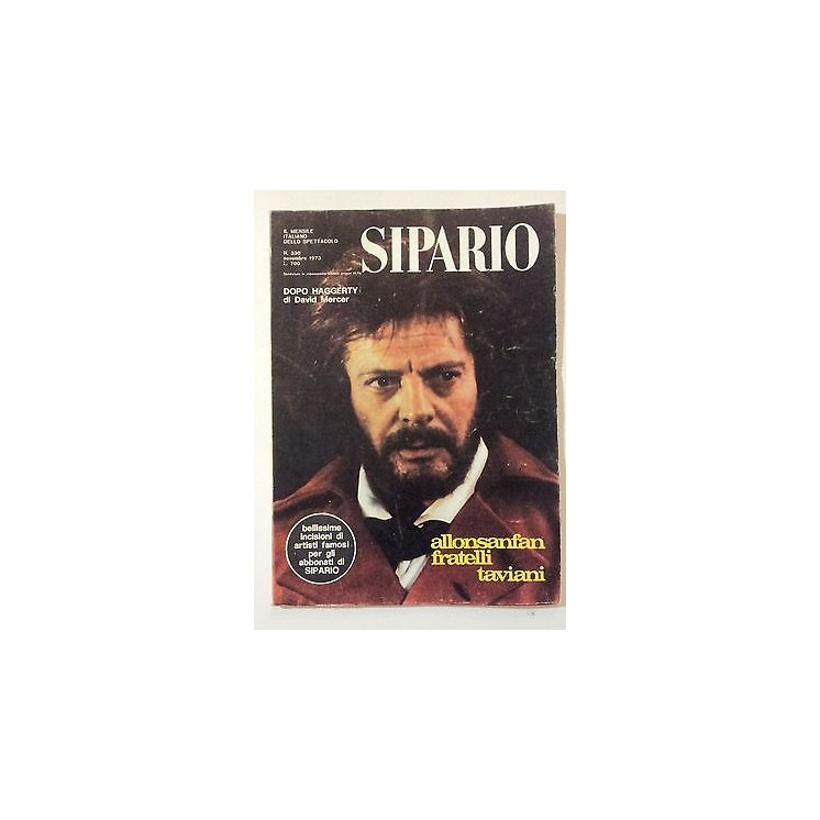 Sipario n. 330 nov. '73 - Mercer 'Dopo Haggerty' - allonsanfan * A ...