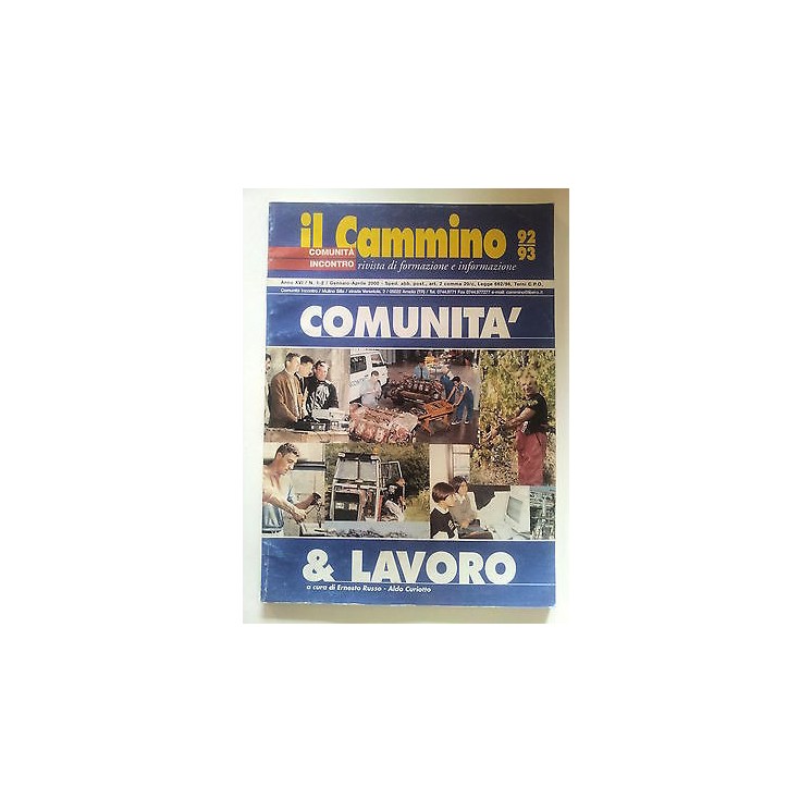 Il Cammino 92/93 anno XVI n. 1-2 2000 formazione e informazione A29...