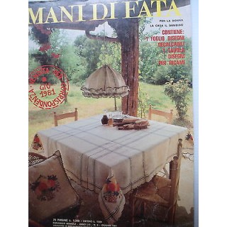 Mani di Fata  n.6 giu 1981 Tavola estate-Cotone Silene-Punto smock ...