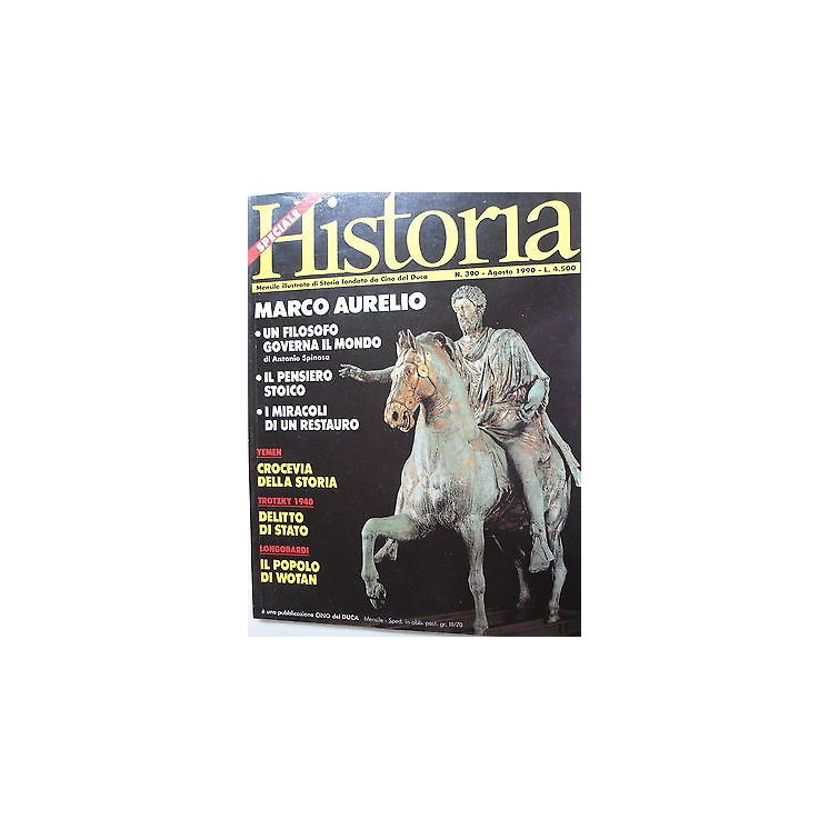 HISTORIA n.390 ago  1990 Marco Aurelio-Yemen-Trotzky-Longobardi   [...