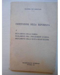 Camera dei Deputati Costituzione della Repubblica Ed. Segret. Generale [SR] A74 