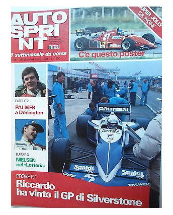 Auto Sprint   n.26  28giu/4lug 1983   Gp Silverstone-Palmer-Nielsen-Bmw  [SR]