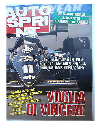 Auto Sprint   n.29  17/23 lug   1984   Poster Arnoux e De Angelis -Ferrari  [SR]