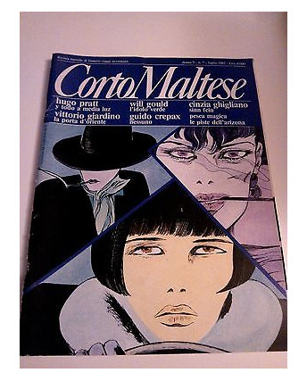 Corto Maltese Anno  3 n. 7 ed.RCS Pratt Giardino Crepax FU03