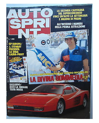 Auto Sprint   n.40  2/8ott  1984   Lauda-Prost-Ferrari Testa Rossa-Audi    [SR]