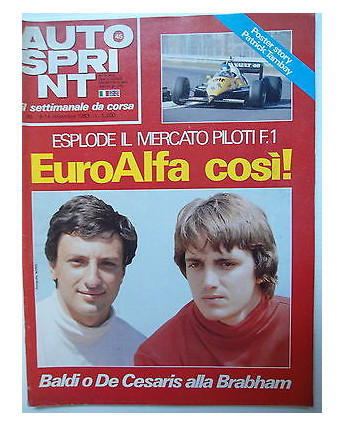 Auto Sprint   n.45  8/14 nov   1983  Brabham-EuroAlfa-Baldi-De Cesaris   [SR]