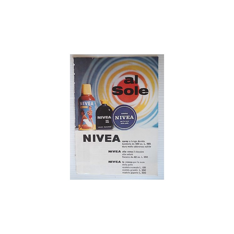 P63 .001 Pubblicita' Advertising Nivea-crema- spray-olio di noce 19...