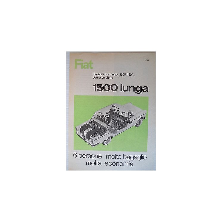 P63 .016 Pubblicita' Advertising Fiat 1500-1300 automobili 1963 Cli...