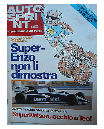 Auto Sprint   n.7  14/20 feb   1984  Ferrari-Nelson-Brabham BT52D-Jaguar    [SR]