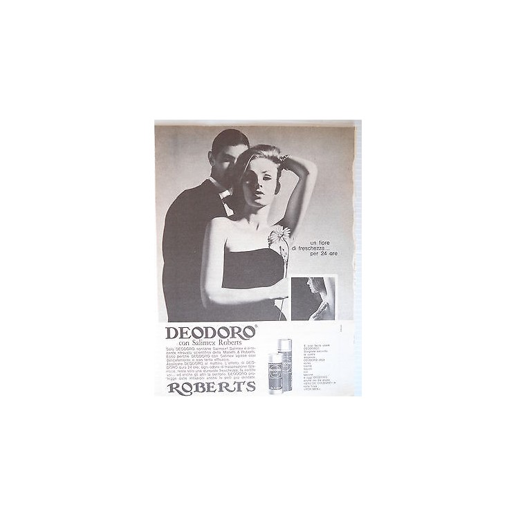 P63 .019 Pubblicita' Advertising Roberts Deodoro deodorante 1963 Cl...