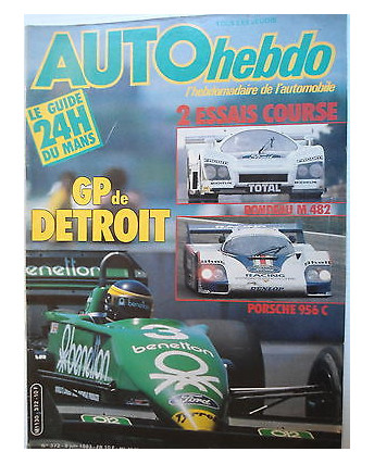 AUTOhebdo   n.372   9 giu 1983     GP Detroit-Rondeau-Porsche   [SR]