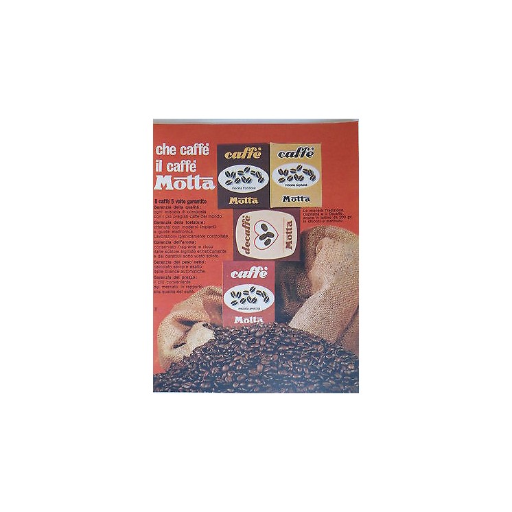 P63 .032 Pubblicita' Advertising Motta caffe 1963 Clipping  4,00€