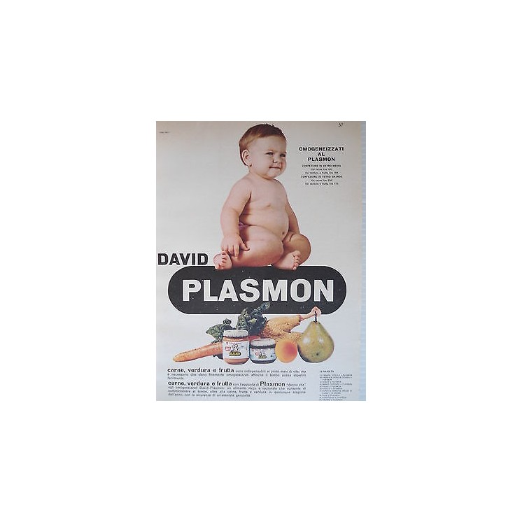 P63 .041 Pubblicita' Advertising PLasmon omogenizzati  1963 Clippin...