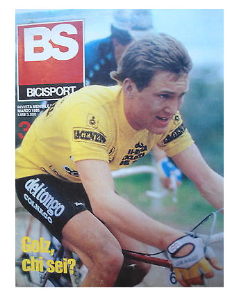 BS Bicisport  n.3  mar 1985  Poster Kelly -Golz-Moser-Salute in bicicletta  [SR]