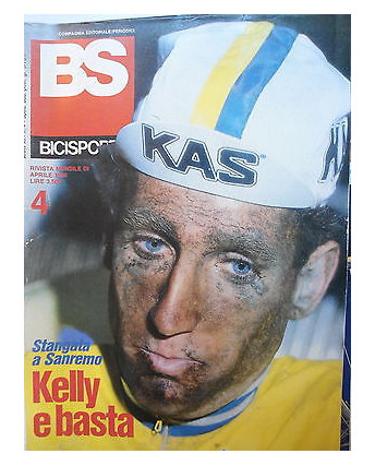 BS Bicisport  n.4 apr  1986    Poster Moser (staccato) -Sanremo- Kelly  [SR]