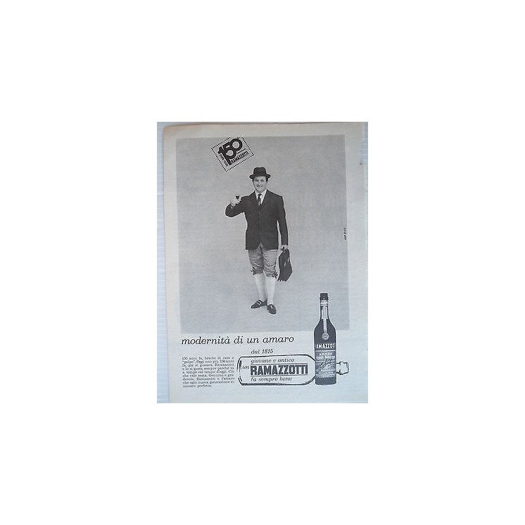 P65.014  Pubblicita' Advertising Ramazzotti amaro 1965 Clipping  4,00€