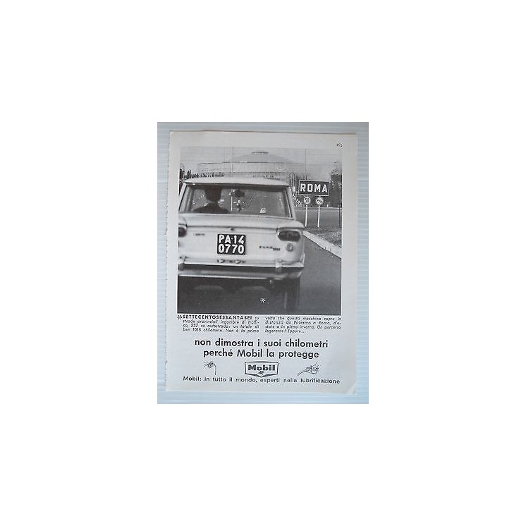 P65.020  Pubblicita' Advertising Mobil lubrificanti automobili 1965...