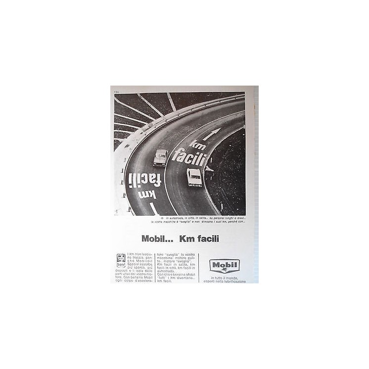 P66.014 Pubblicita' Advertising Mobil Olio e benzina per vetture 19...