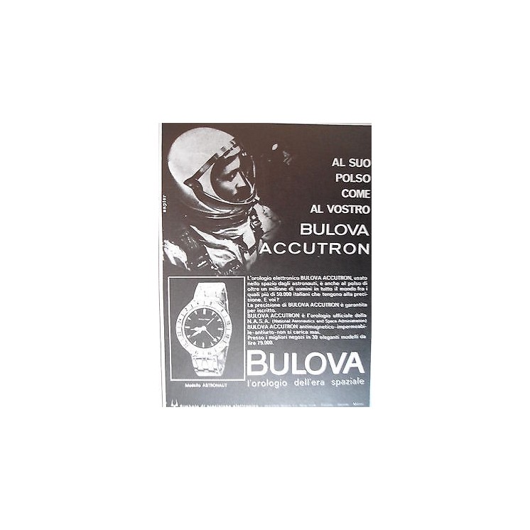 P66.019 Pubblicita' Advertising Bulova orologeria 1966 Clipping  4,00€
