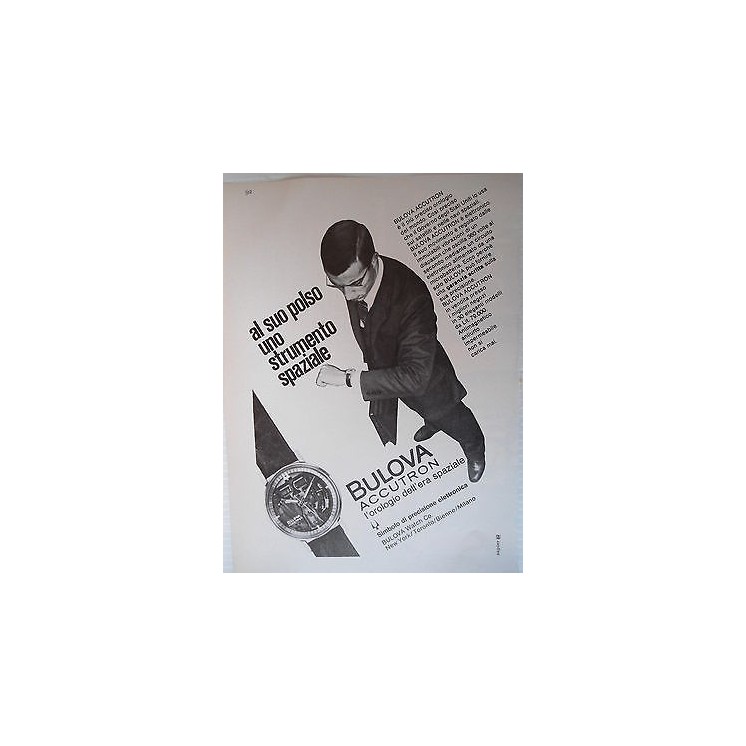 P66.036 Pubblicita' Advertising Bulova orologeria 1966 Clipping  4,00€
