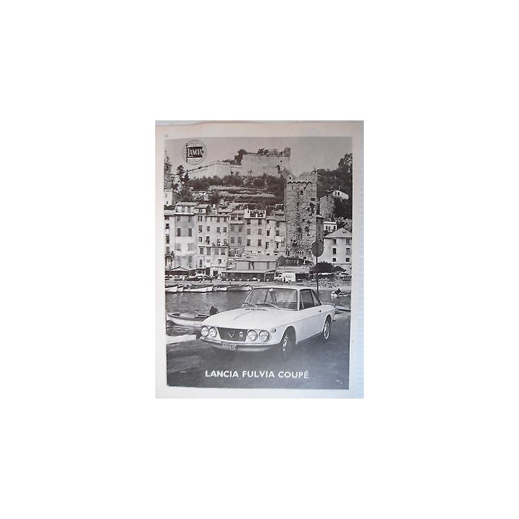 P66.040 Pubblicita' Advertising Lancia Fulvia automobili 1966 Clipp...