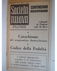 Catechismo del congresso democristiano Codice della fedelta' [SR] A45 