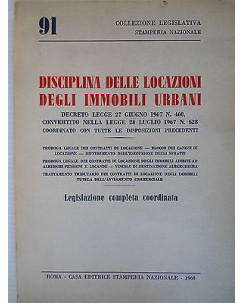 Collezione Legislativa Disciplina delle locazioni immobili urbani [SR] A27 