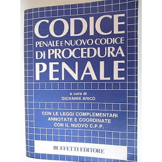 G.Aricò: Codice penale e nuovo codice di procedura penale Ed. Buffe...