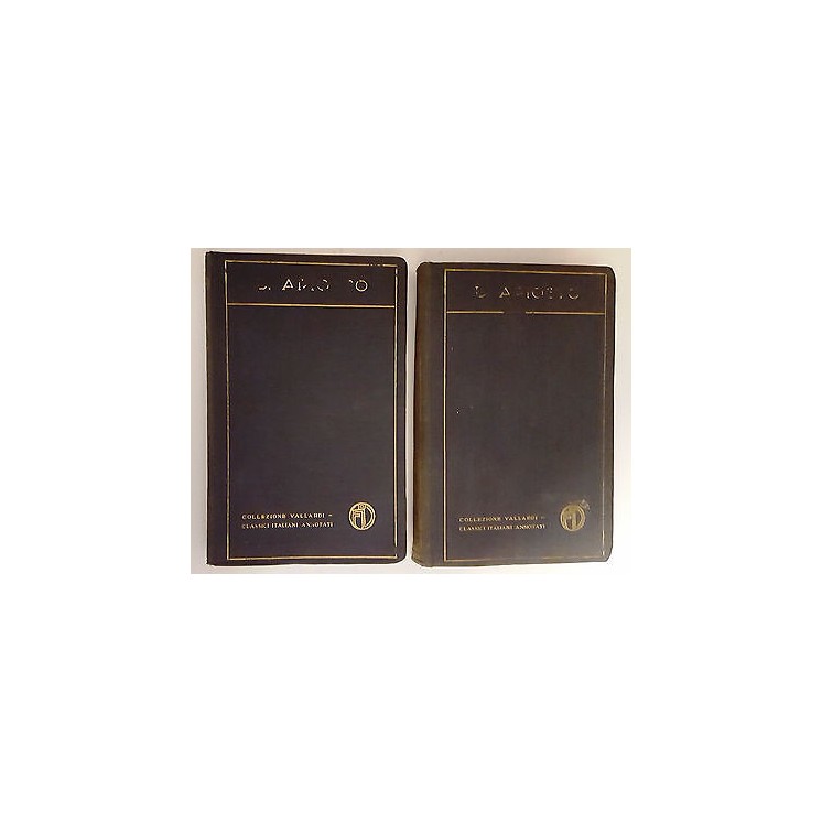 Ludovico Ariosto: Orlando Furioso ed. Vallardi 1922 ristampa 2 volu...