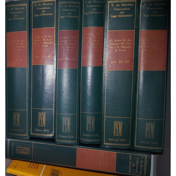 De Martino: COMMENTARIO ALLA LEGGE FALLIMENTARE 6 Tomi Art. 1/266 e...